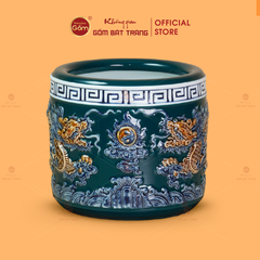 Bát Huong Men L?c H?a Ti?t Song Long Ch?u Nguy?t