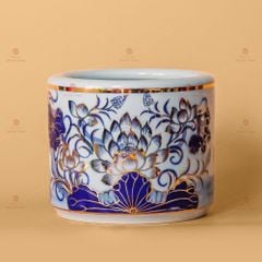 Bát Huong Th? Men Lam V? Vàng H?a Ti?t Hoa Sen