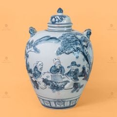 Vò Ngâm Rượu Họa Tiết Tiên Ông Đánh Cờ